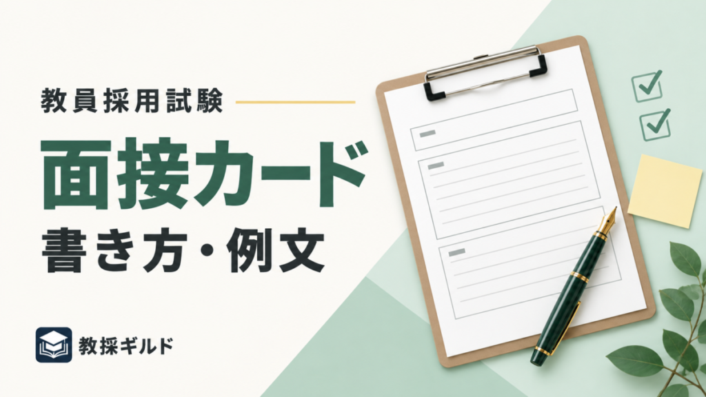 教員採用試験 面接カードの書き方